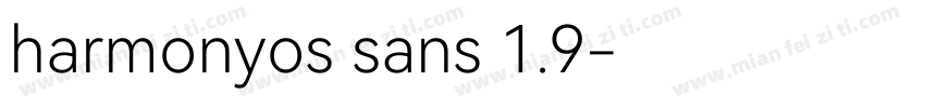 harmonyos sans 1.9字体转换